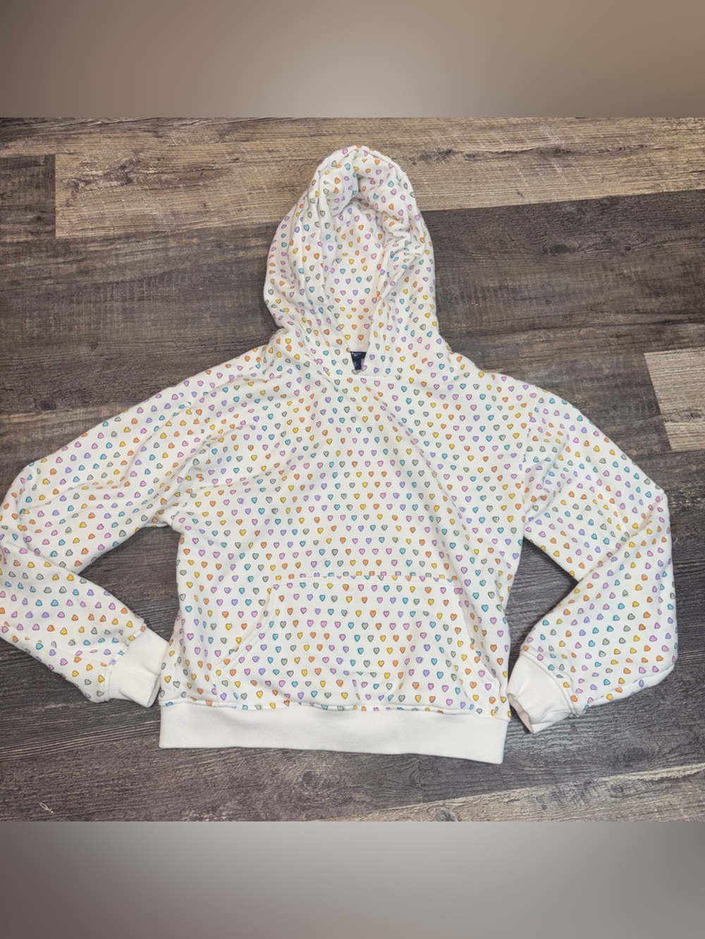 Roller Rabbit for Target white hoodie Size XS Disco Hearts
